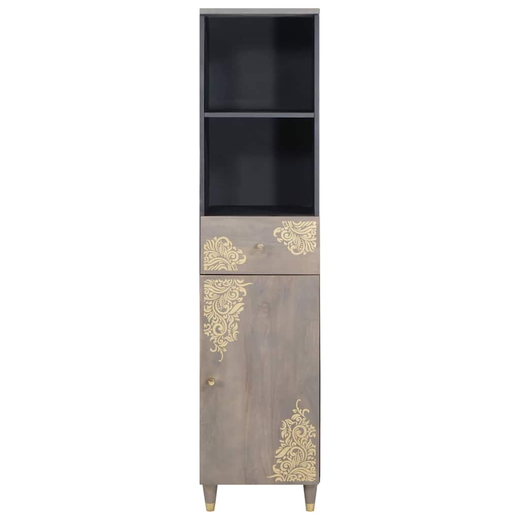 Bathroom Cabinet 38 x 33 x 160 cm Solid Mango Wood Grey