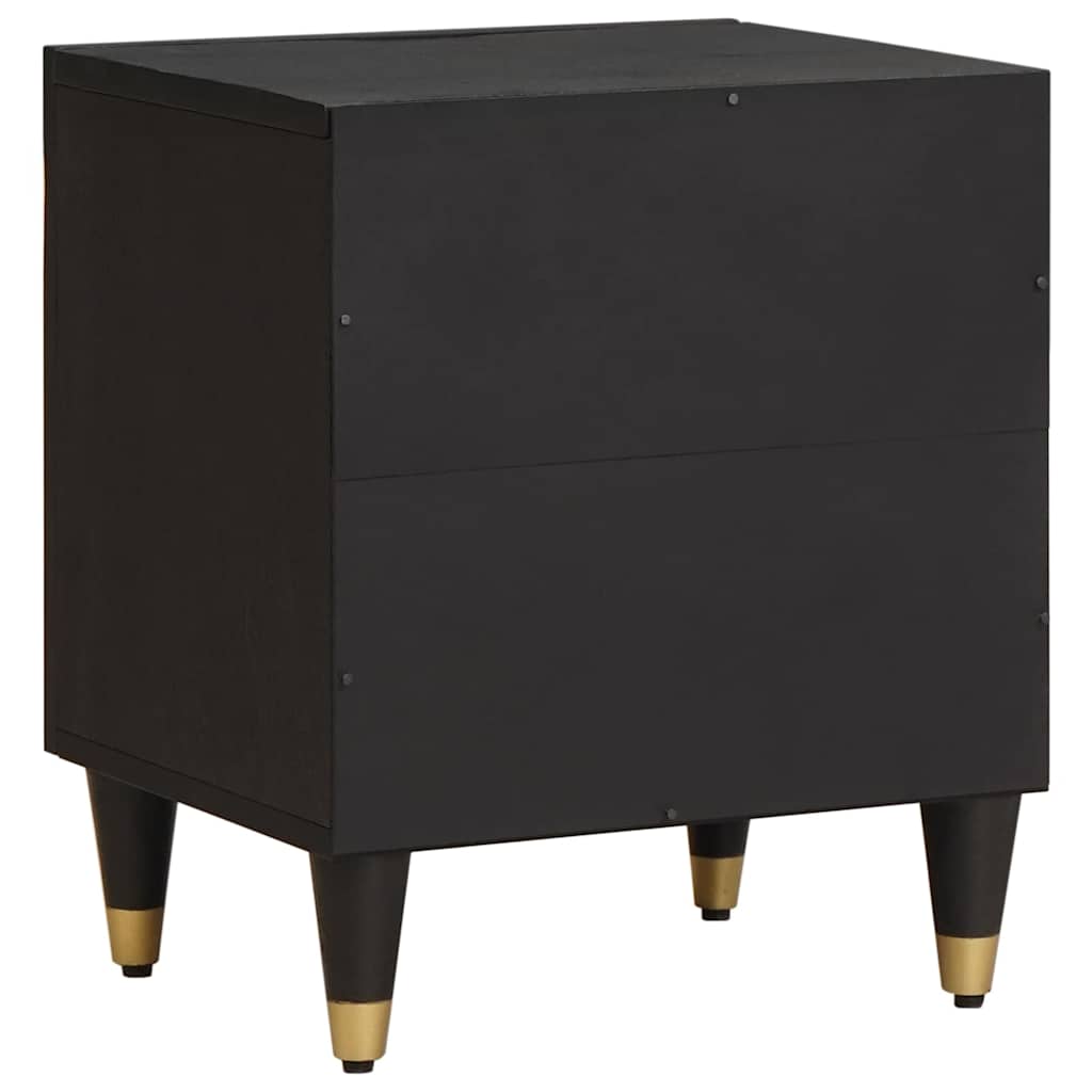 vidaXL Bedside Cabinet with Door 2 pcs Black 40 x 33 x 46 cm 6