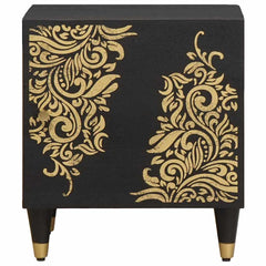 vidaXL Bedside Cabinet with Door 2 pcs Black 40 x 33 x 46 cm 4