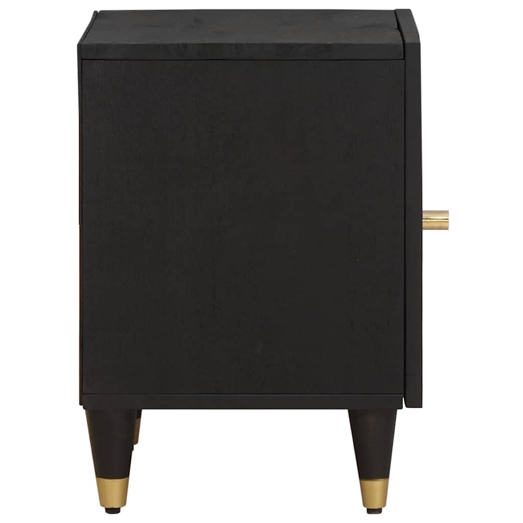vidaXL Bedside Cabinet with Door 2 pcs Black 40 x 33 x 46 cm 5