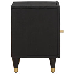 vidaXL Bedside Cabinet with Door 2 pcs Black 40 x 33 x 46 cm 5