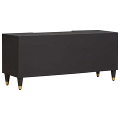 TV Cabinet Black Solid Mango Wood, image 5