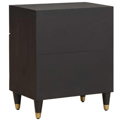 vidaXL Bedside Cabinet with Door with Drawer Black 50 x 33 x 60 cm 5