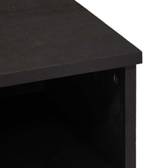 TV Cabinet with Drawer Black Solid Mango Wood, image 6