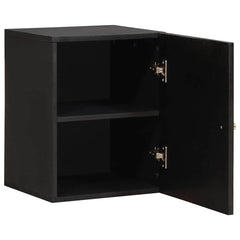 vidaXL Wall Cabinet Black 38 x 33 x 48 cm Solid Mango Wood 1