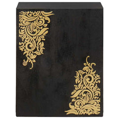 vidaXL Wall Cabinet Black 38 x 33 x 48 cm Solid Mango Wood 2