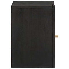 vidaXL Wall Cabinet Black 38 x 33 x 48 cm Solid Mango Wood 3