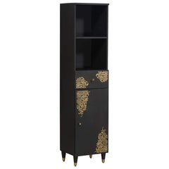 Bathroom Cabinet 38 x 33 x 160 cm Solid Mango Wood Black