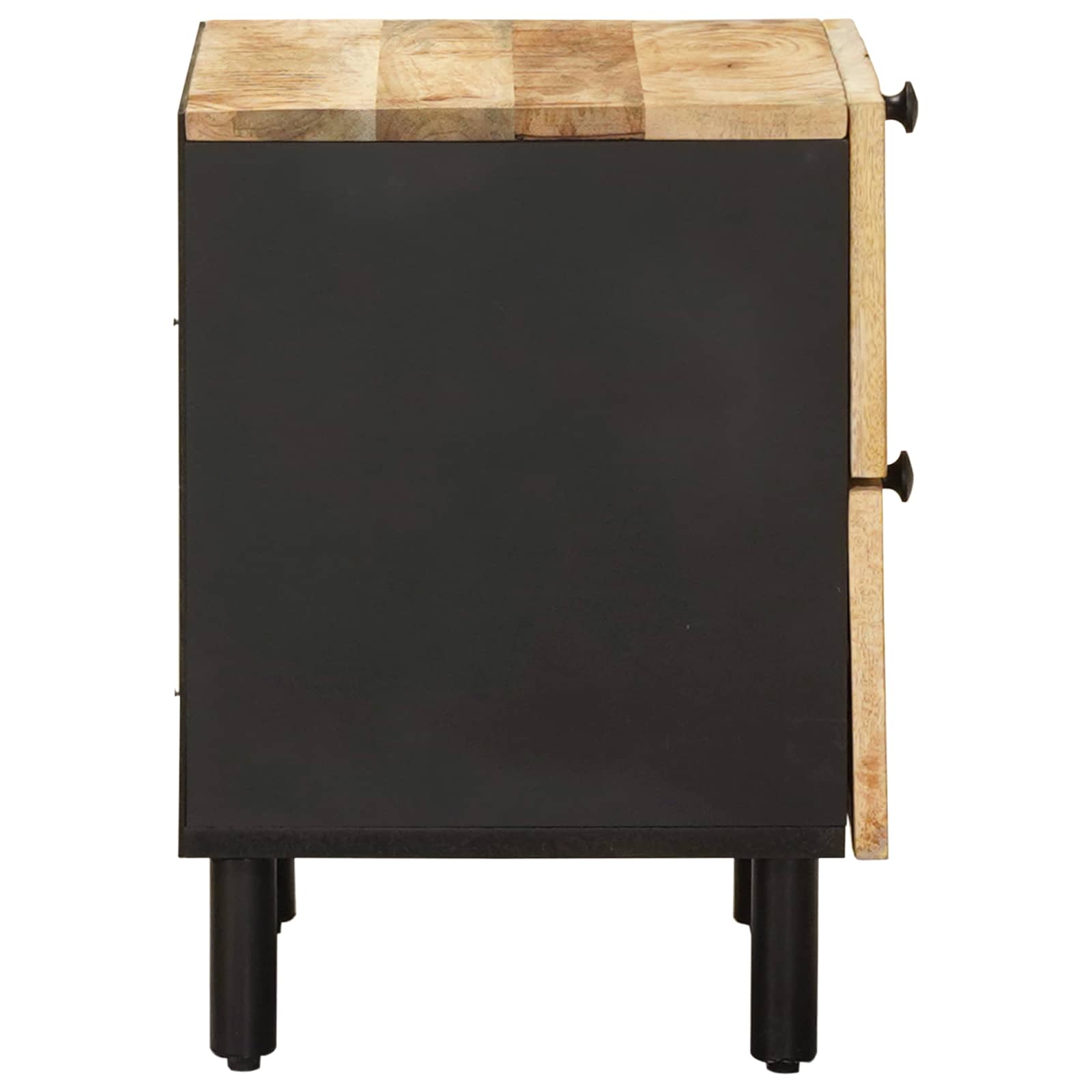 vidaXL Bedside Table 2 pcs Natural 40 x 33 x 46 cm Solid Mango Wood 5