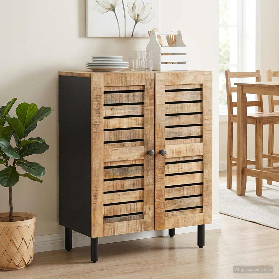 vidaXL Storage Cabinets 60 x 33 x 75 cm Solid Mango Wood Natural 1
