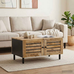 vidaXL Coffee Table Natural 80 x 50 x 40 cm Solid Mango Wood 1