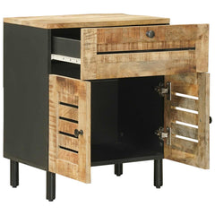 vidaXL Bedside Table Natural 50 x 33 x 60 cm Solid Mango Wood 3