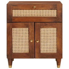 vidaXL Bedside Tables with Drawer 50 x 33 x 60 cm Solid Mango Wood 3