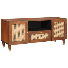 vidaXL TV Cabinet Brown 105 x 33.5 x 46 cm Solid Mango Wood 1
