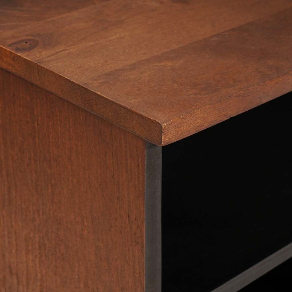 vidaXL TV Cabinet Brown 100 x 33.5 x 46 cm Solid Mango Wood 6