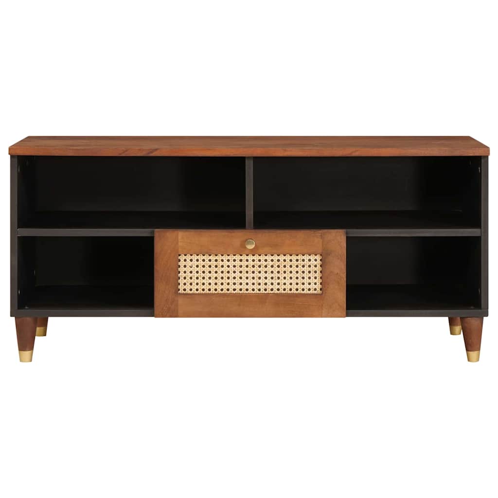 vidaXL TV Cabinet Brown 100 x 33.5 x 46 cm Solid Mango Wood 3
