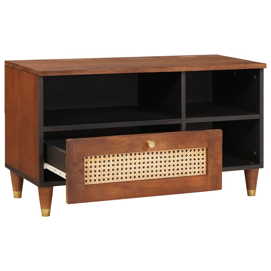 vidaXL TV Cabinet Brown 80 x 33.5 x 46 cm Solid Mango Wood 2