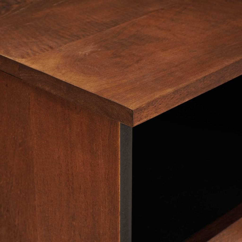 vidaXL TV Cabinet with Shelf Brown 100 x 33.5 x 46 cm Solid Mango Wood 6