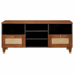 vidaXL TV Cabinet with Shelf Brown 100 x 33.5 x 46 cm Solid Mango Wood 3