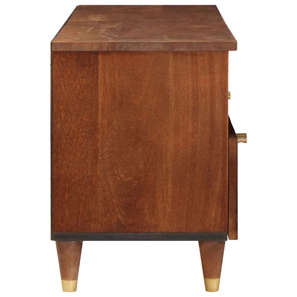 vidaXL TV Cabinet with Shelf Brown 100 x 33.5 x 46 cm Solid Mango Wood 4