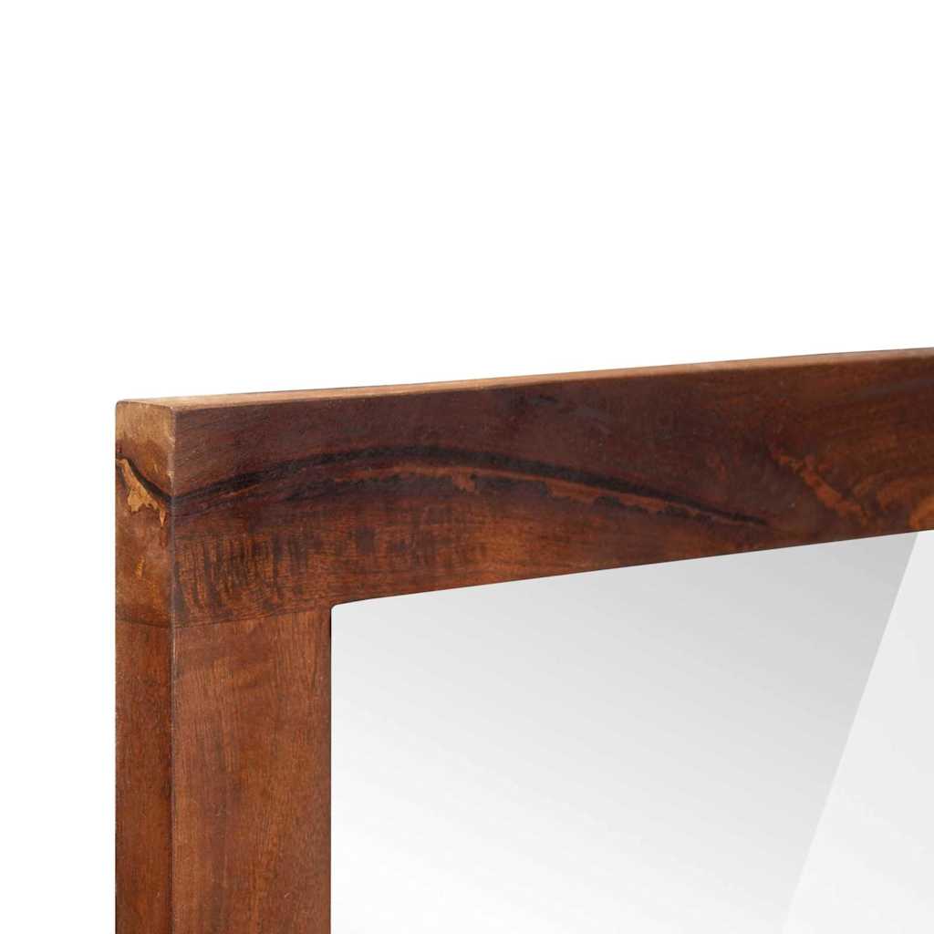 vidaXL Mirror Rectangular Brown and Silver 50 x 2.5 x 70 cm 4