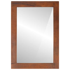 vidaXL Mirror Rectangular Brown and Silver 50 x 2.5 x 70 cm 2