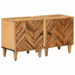 vidaXL Bedside Table 2 pcs Brown 40 x 33.5 x 46 cm Solid Mango Wood 1