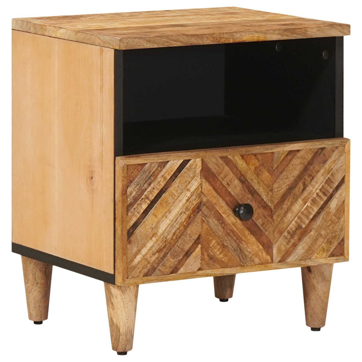 Bedside Table Brown 50 x 33 x 60 cm Solid Mango Wood 1