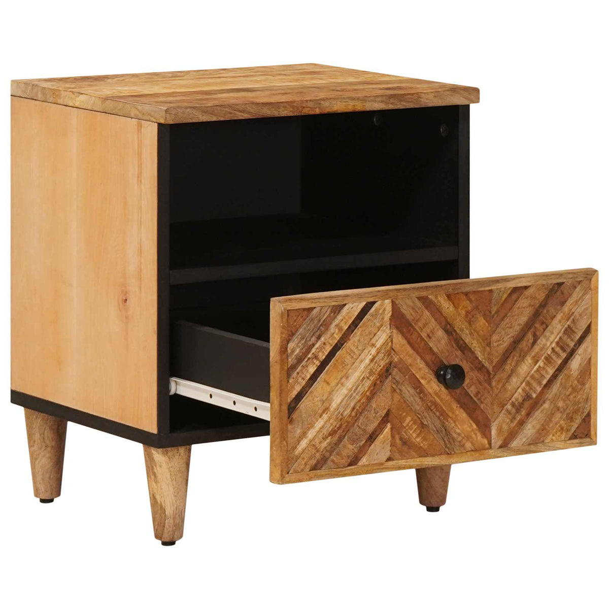 Bedside Table Brown 50 x 33 x 60 cm Solid Mango Wood 1