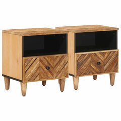 Bedside Table Brown 50 x 33 x 60 cm Solid Mango Wood 2