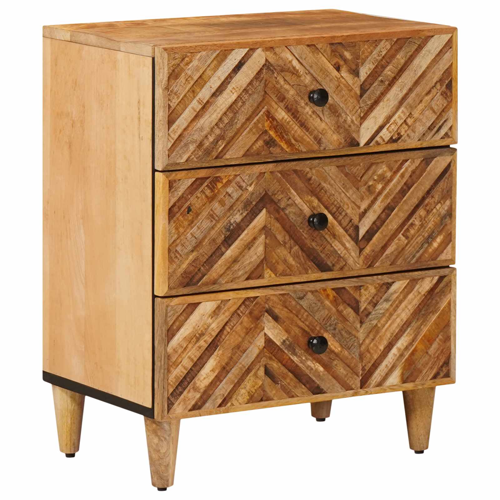 vidaXL Bedside Table Brown 50 x 33 x 60 cm Solid Mango Wood 1