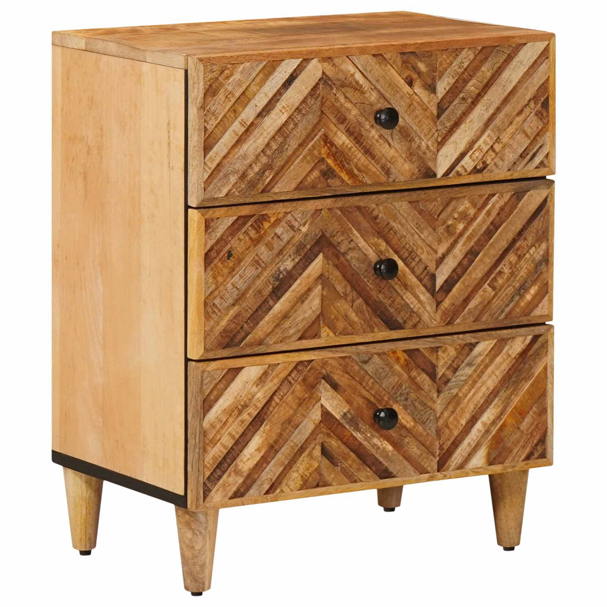 vidaXL Bedside Table Brown 50 x 33 x 60 cm Solid Mango Wood 1