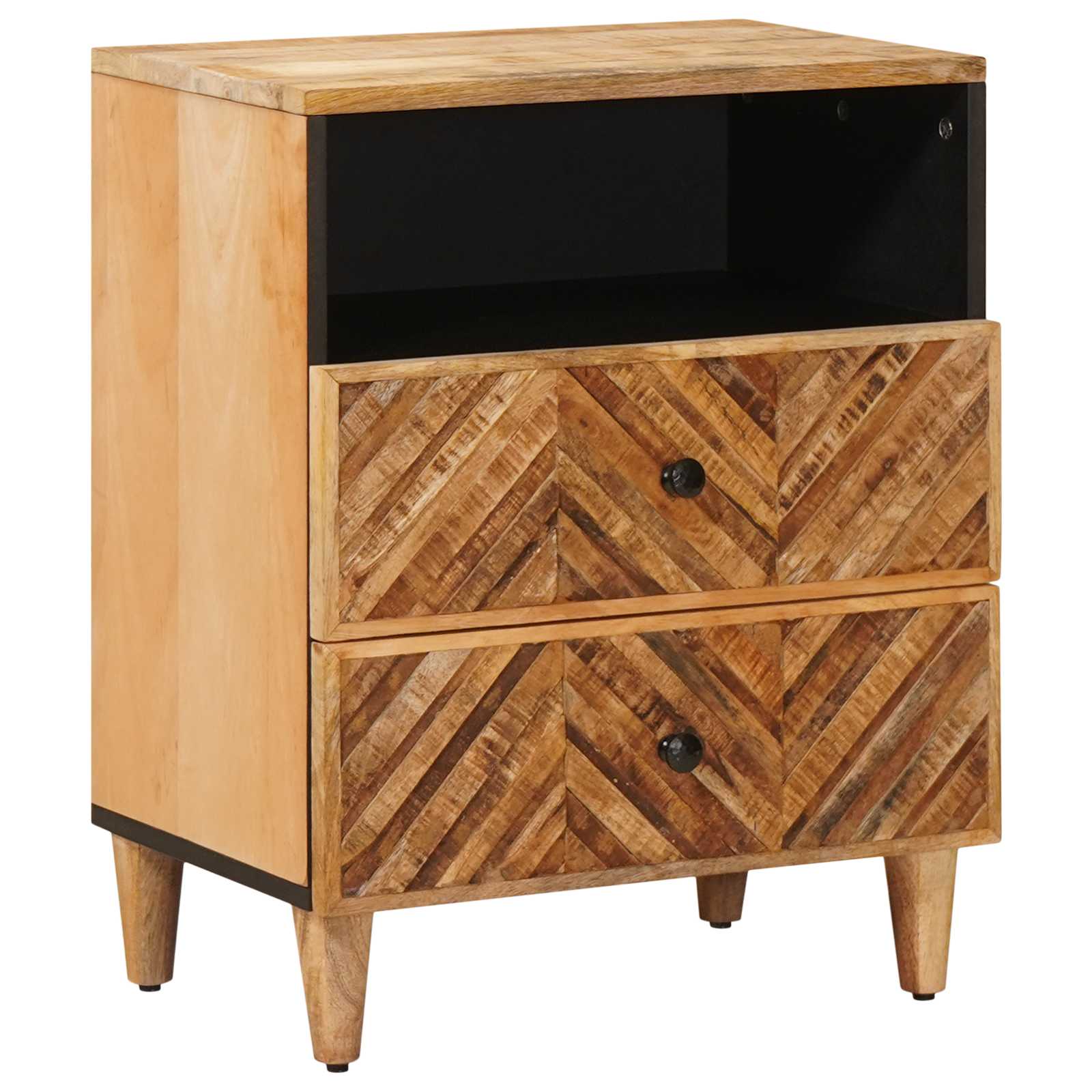 vidaXL Bedside Table Brown 50 x 33 x 60 cm Solid Mango Wood 1