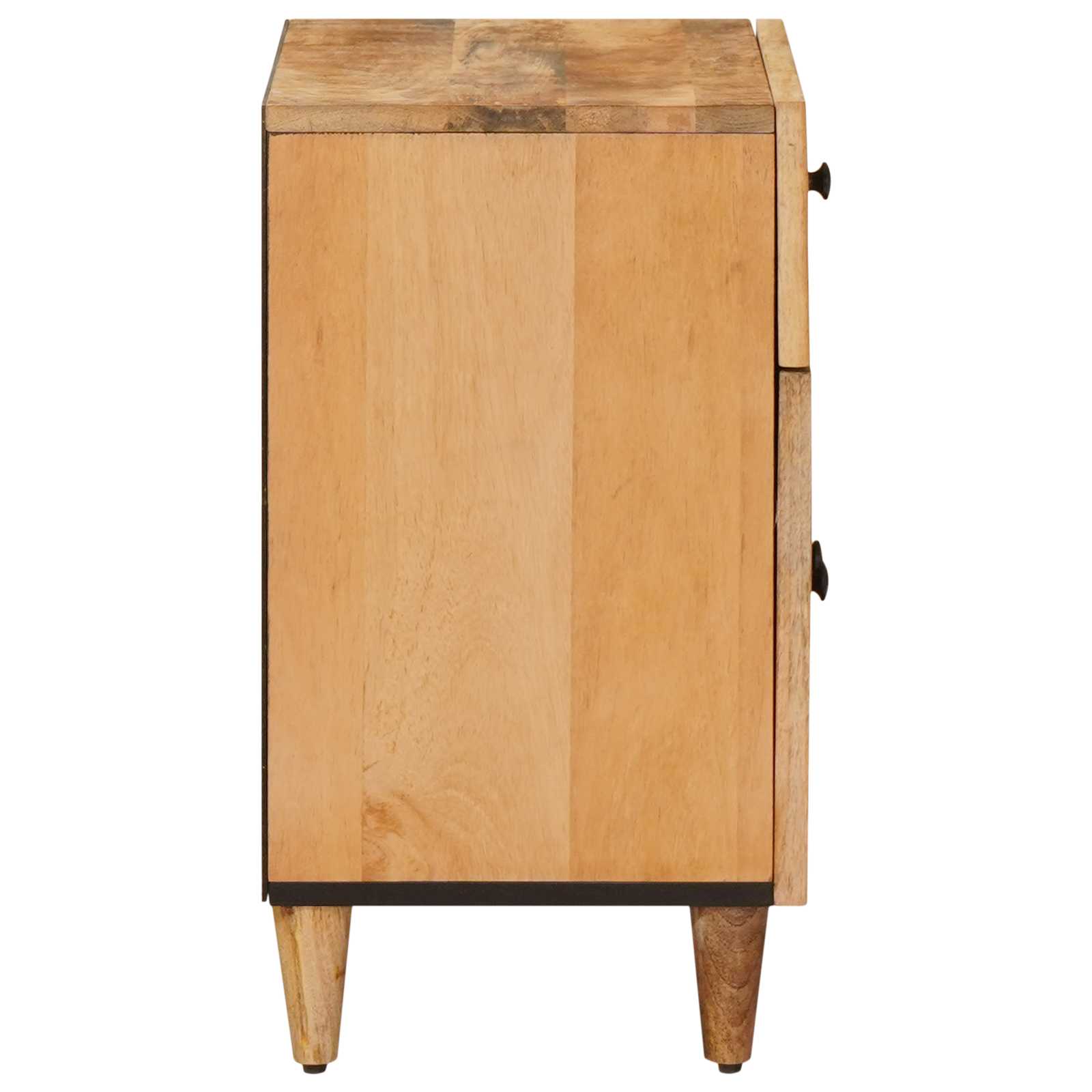 vidaXL Bedside Table Brown 50 x 33 x 60 cm Solid Mango Wood 4