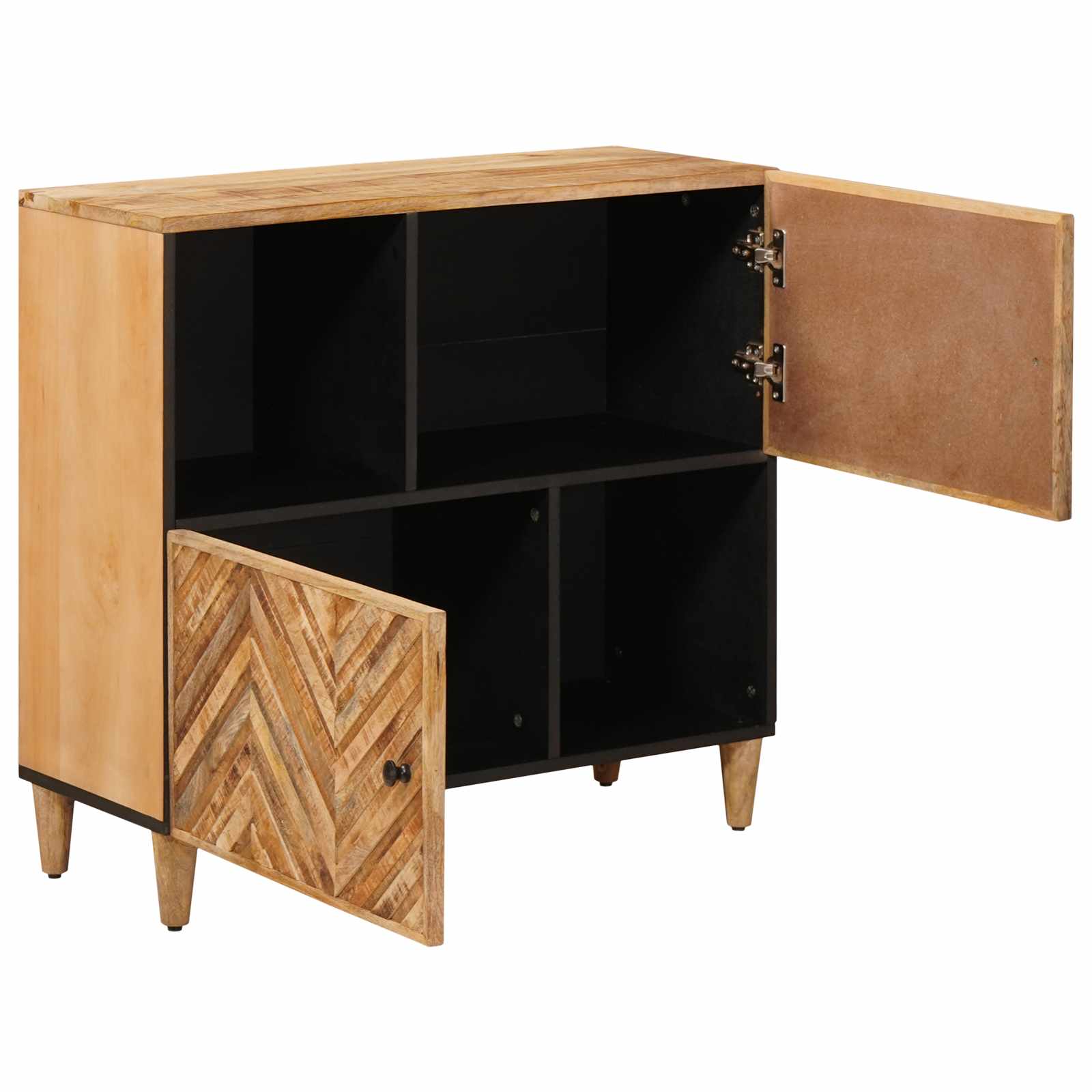 vidaXL Storage Cabinets Brown 80 x 33.5 x 75 cm Solid Mango Wood 2