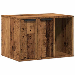 vidaXL Cat Litter Box Enclosure Old Wood 60x40x40 cm Engineered Wood 2