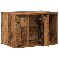 Cat Litter Box Enclosure 60x40x40 cm Engineered Wood Right-side Door Old wood