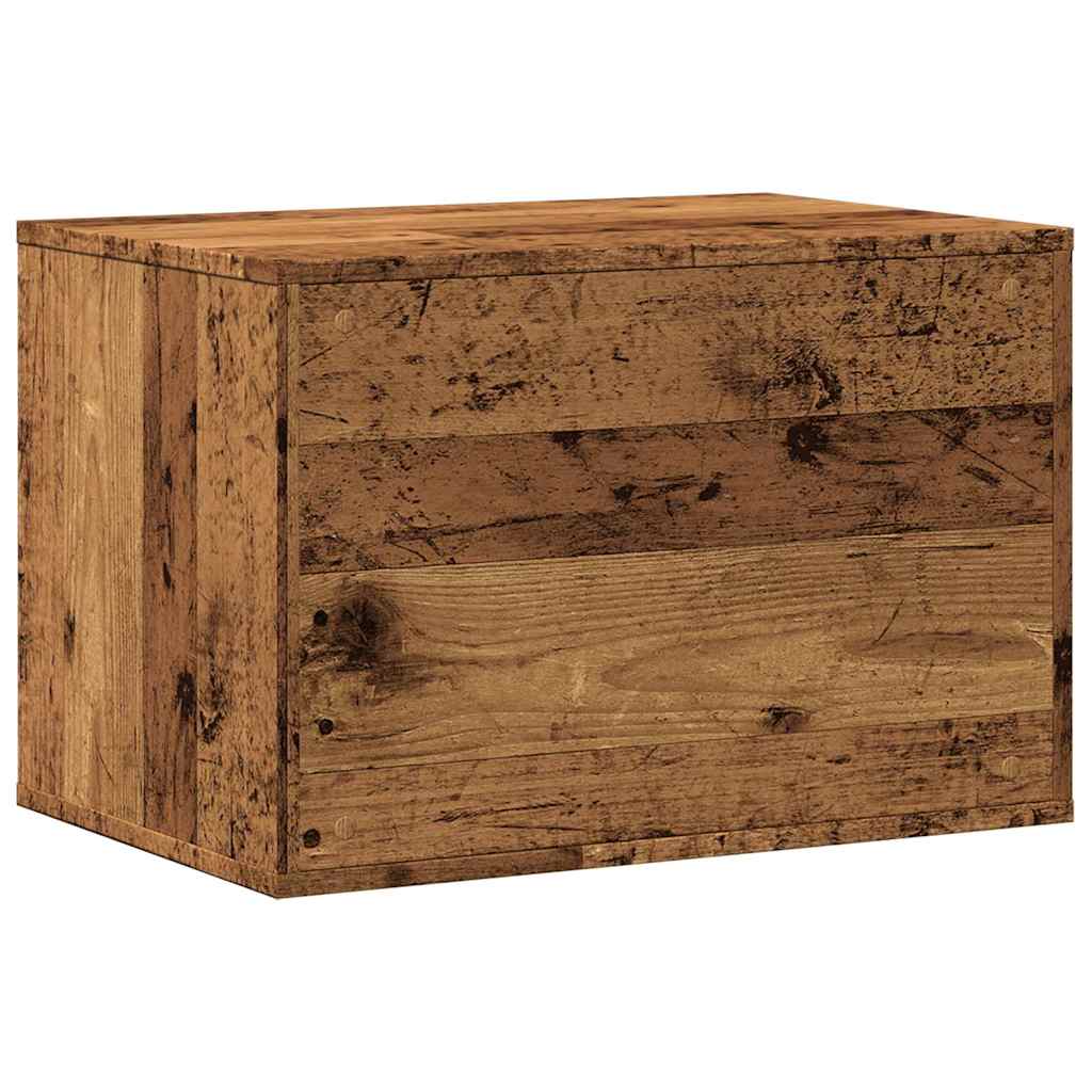 Cat Litter Box Enclosure 60x40x40 cm Engineered Wood Right-side Door Old wood
