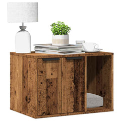 vidaXL Cat Litter Box Enclosure Old Wood 60x40x40 cm Engineered Wood 1