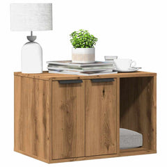 Cat Litter Box Enclosure 60x40x40 cm Engineered Wood Right-side Door Oak