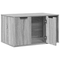 vidaXL Cat Litter Box Enclosure Grey Sonoma 80x50x45 cm Engineered Wood 4