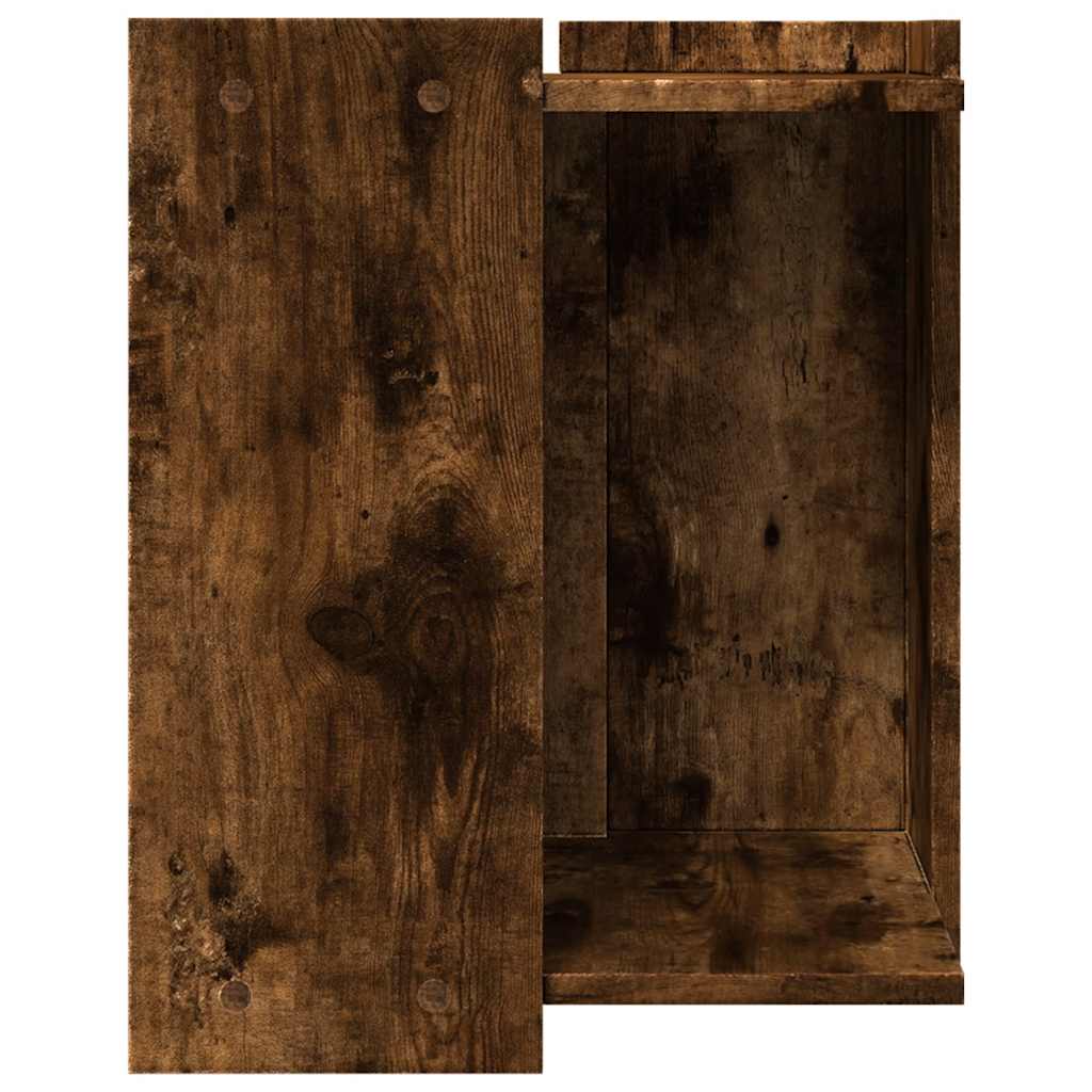vidaXL Cat Litter Box Enclosure Smoked Oak 42 x 42 x 51 cm 6