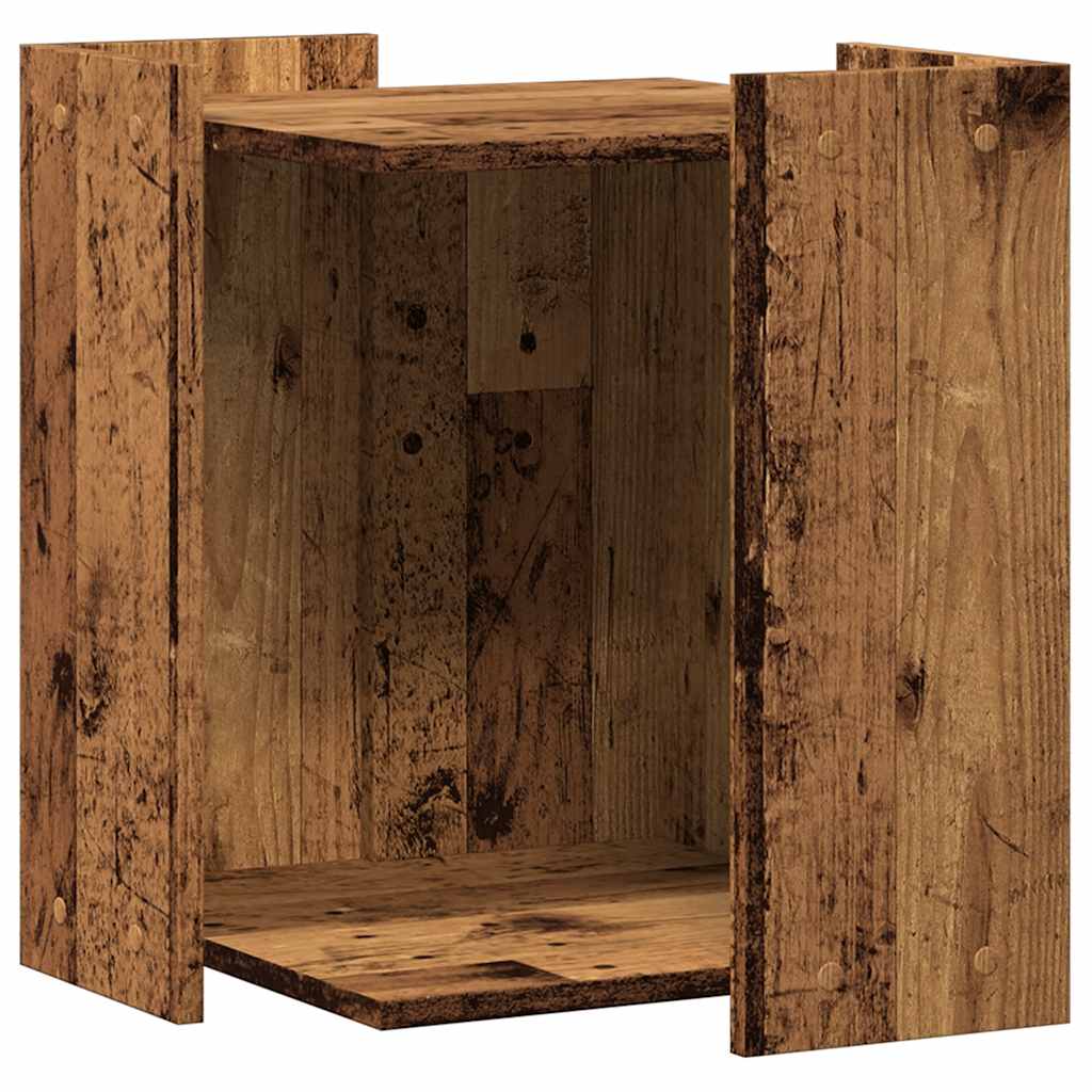 vidaXL Cat Litter Box Enclosure Old Wood 42 x 42 x 51 cm 2