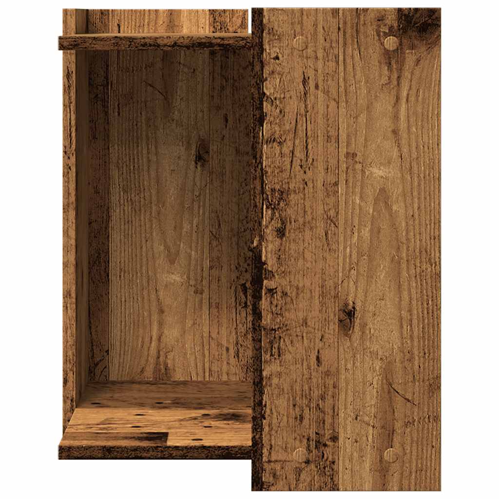 vidaXL Cat Litter Box Enclosure Old Wood 42 x 42 x 51 cm 4