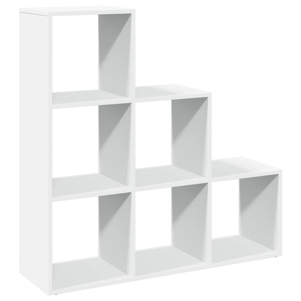 vidaXL Room Divider Bookcase 3-Tier White 99x29x99 cm Engineered Wood 2