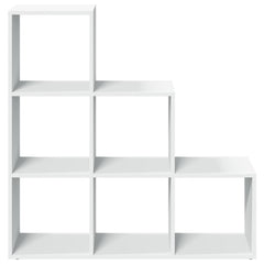 vidaXL Room Divider Bookcase 3-Tier White 99x29x99 cm Engineered Wood 5