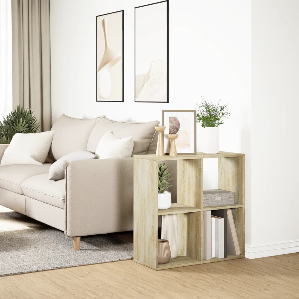 vidaXL Room Divider Bookcase Sonoma Oak 69,5x29x69,5 cm Engineered Wood 4