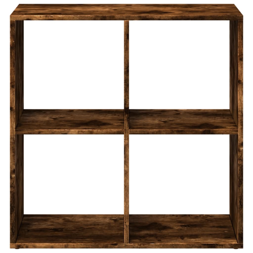 vidaXL Room Divider Bookcase Smoked Oak 69,5x29x69,5 cm Engineered Wood 5