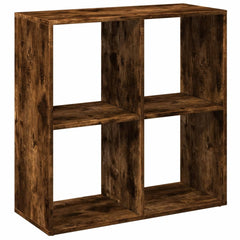 vidaXL Room Divider Bookcase Smoked Oak 69,5x29x69,5 cm Engineered Wood 6