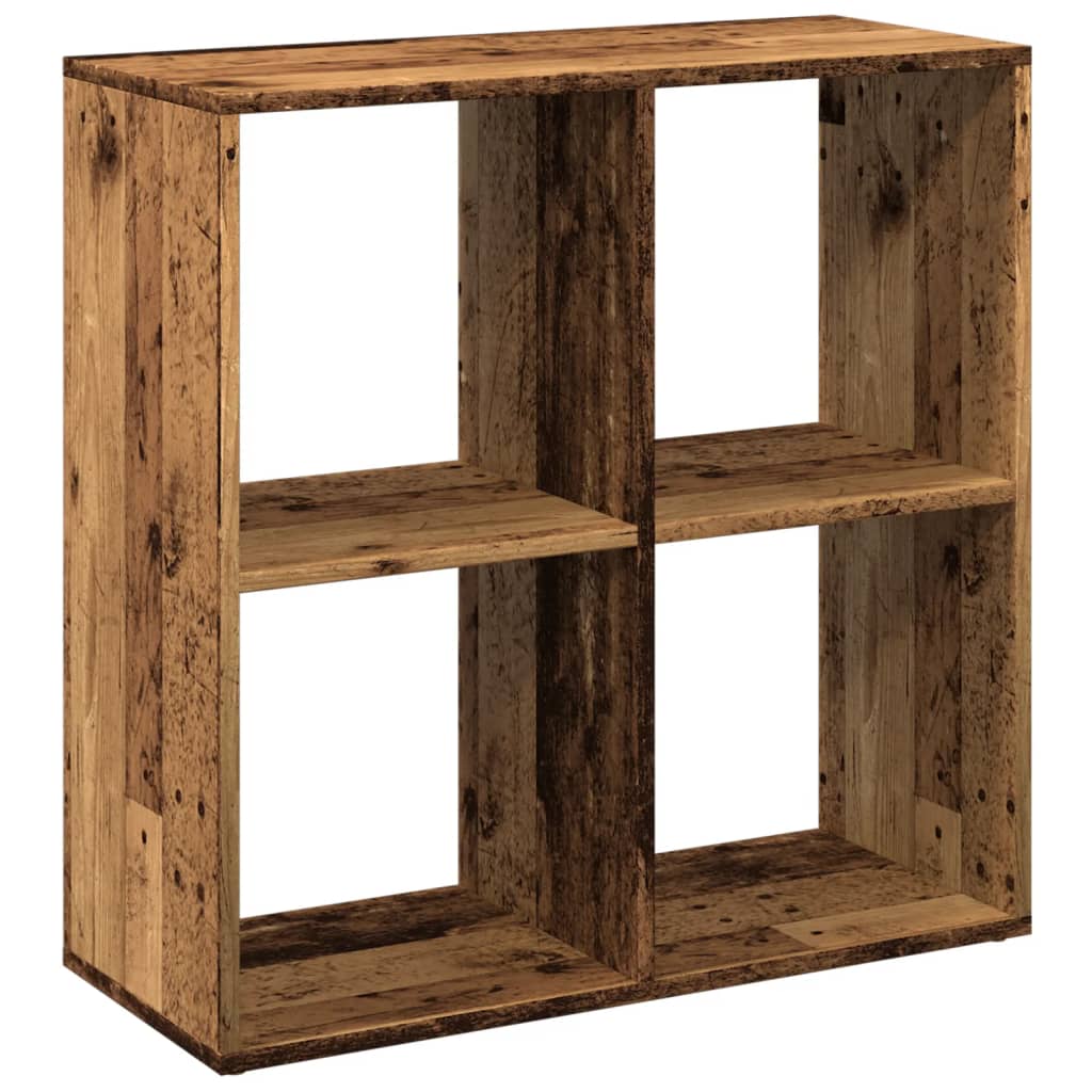 vidaXL Room Divider Bookcase Old Wood 69,5x29x69,5 cm Engineered Wood 6